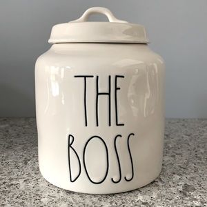 Rae Dunn THE BOSS Pet Food Canister